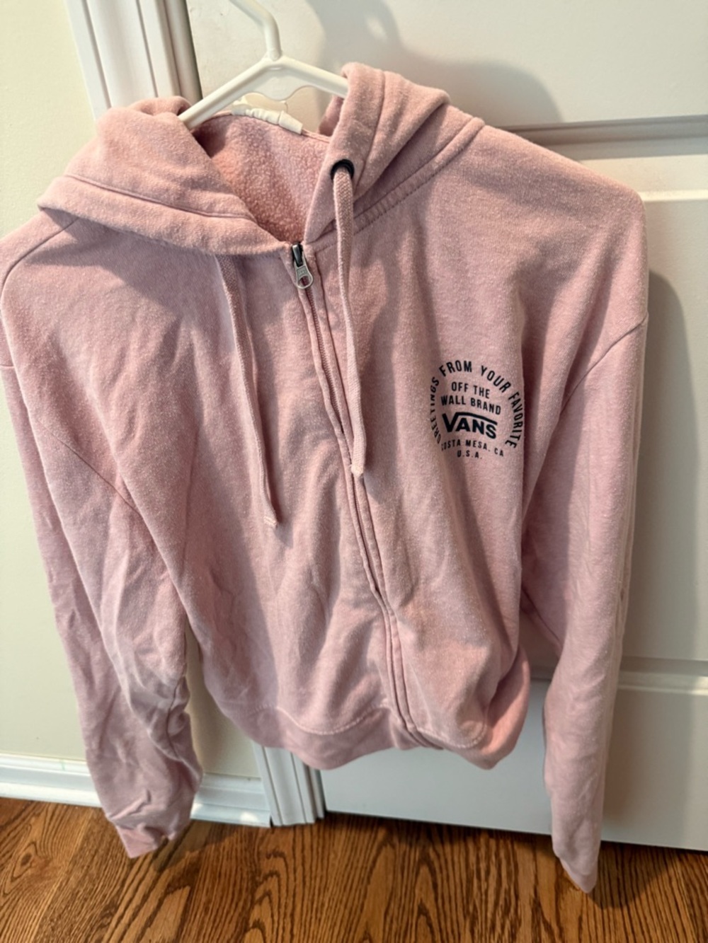 Vans Light Pink zip hoodie